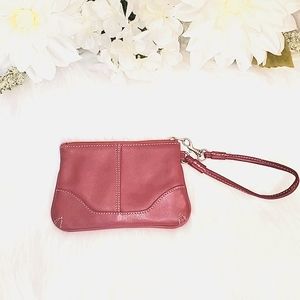 Small Red / Mauve Wristlet - Excellent Condition